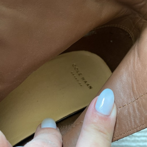 Cole Haan Cassidy Ankle Heeled Boots Leather Brown Buckle Size 11 - Picture 8 of 16